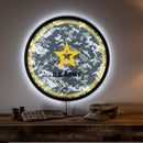 US Army Military Large Round Edgelite LED Decor