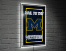 22"H x 14"L NeoLite Wall Decor, Rectangle, University Of Michigan,8led920nlrt