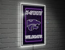 22"H x 14"L NeoLite Wall Decor, Rectangle, Kansas State University,8led943nlrt