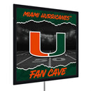 University of Miami 23"H x 23"L LED Wall Decor, Edgelite, Square