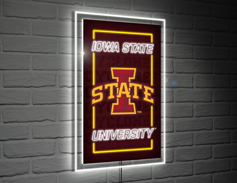 22"H x 14"L NeoLite Wall Décor, Rectangle, Iowa State University,8led962nlrt