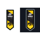 University of Iowa College Pennant Glazelite LED Decor