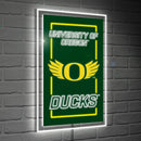 University of Oregon College Rectangle Neolite LED Decor