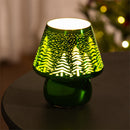 7" LED Glass Light with Decorative Lamp Shade Table Decor, Trees