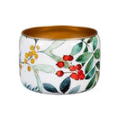 VivaStyle Planter, Metal Printed Planters, Festive Foliage, 8"H,  Set of 2