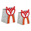 8.7" H Nordic Fox Metal Planter, Set of 2