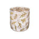 Dried Floral Mini Glass Planter, 4"H