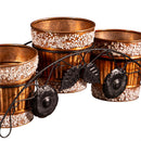 Metal Planters with Stone Embelishments and Stand