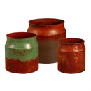 Garden of Wonder Planters, Metal, Jug Shaped Planter, Color Wash, Nested Set of 3