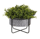 Embossed Metal Planters, Set of 2