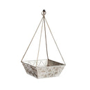 Geometric Embossed Metal Planter, Set of 2