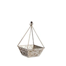 Geometric Embossed Metal Planter, Set of 2