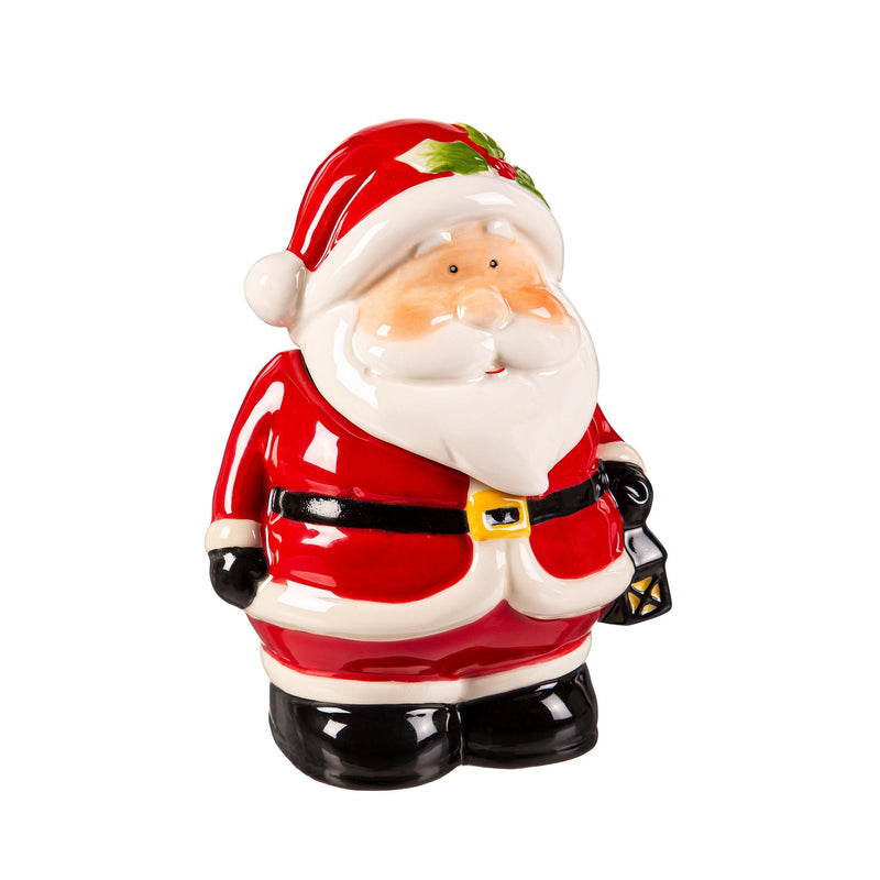 Ceramic Santa and Mrs. Claus Candy Jar Set,8tac274