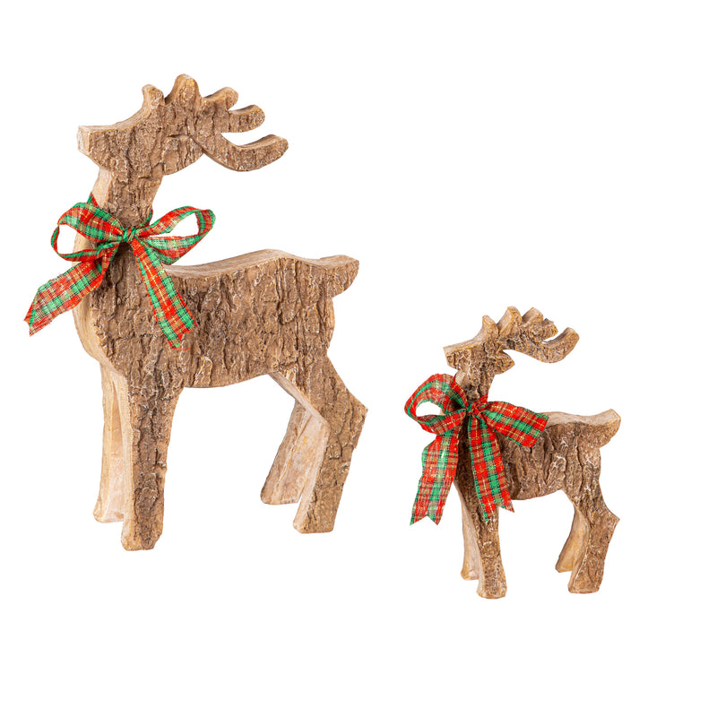 Ceramic Deer with Bow Table Décor Set,8tac275