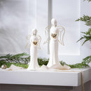 Nativity Table Décor Angel with Heart Ceramic Set