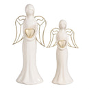 Nativity Table Décor Angel with Heart Ceramic Set