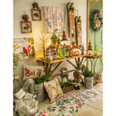 21" Standing Fabric Moose with Hat and Scarf Tabletop Décor