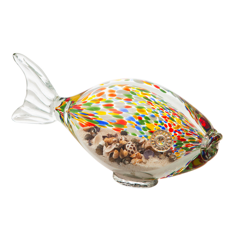 Glass Fish with Sand 2 Assorted,8tag267