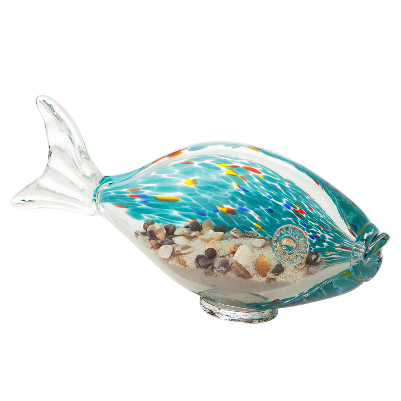 Glass Fish with Sand 2 Assorted,8tag267