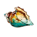 Glass Conch Shell Table Decor, Set of 2, Teal Ombre,8tag306