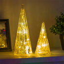 LED Glass Tree Table Decor, Set of 2