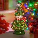 14" LED Ceramic Snowman Christmas Tree Table Decor,8tal054
