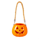 Haunted House 4.25" LED Ceramic Jack O'Lantern Pumpkin Table Décor in CDU