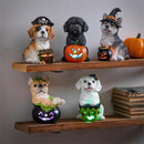 5" LED Resin Halloween Dog Tabletop Decor in CDU