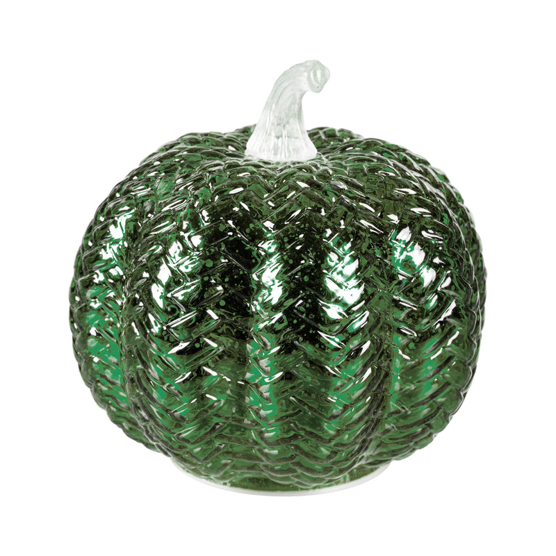 6" LED Glass Pumpkin Table Décor,8tal130