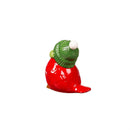 LED Ceramic Winter Cardinal with Star Cut-out Table Decor