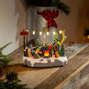 6" LED Resin Flickering Campfire Scene Table Decor,8tal166
