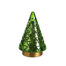 Shades of Emerald LED Table Decor Glass Tree, 6.5", Asst of 3, CDU