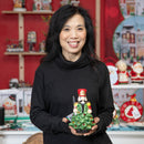 8" LED Ceramic Nutcracker Tree Table Decor,8tal224