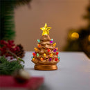 Heartfelt Cheer LED Table Decor Ceramic Metallic Christmas Tree, 5.5"H, CDU