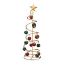 Heartfelt Cheer Table Décor Christmas Tree with Beaded Ornaments Metal, 16"H