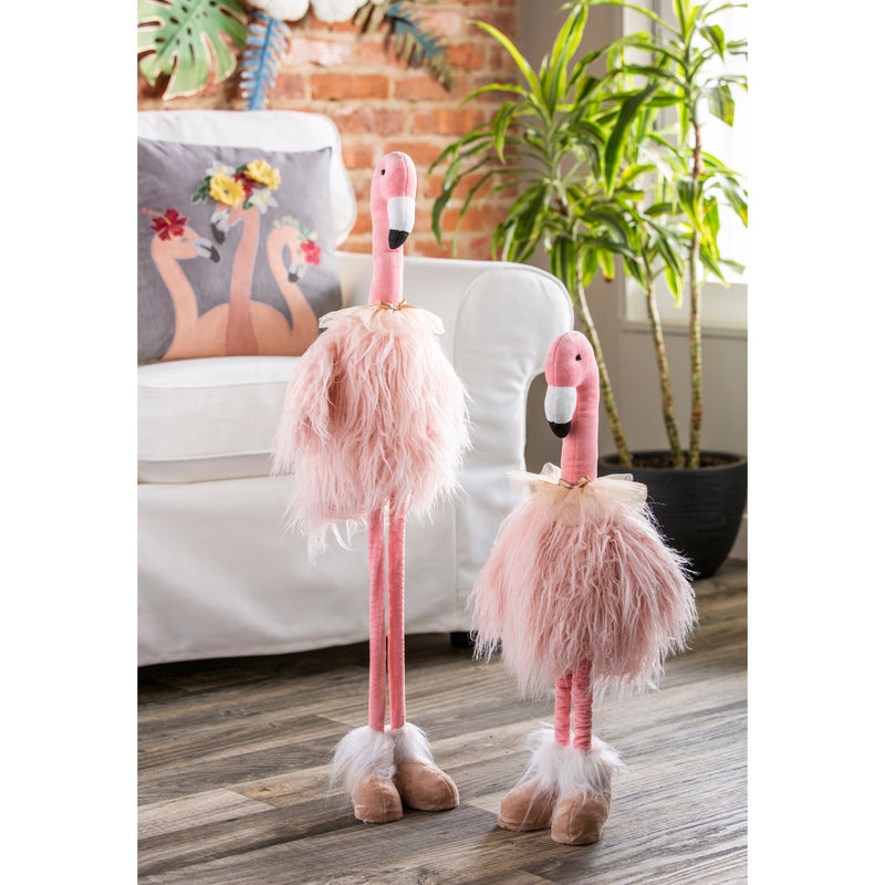 Telescoping Fabric Flamingo with Tutu,8tan108