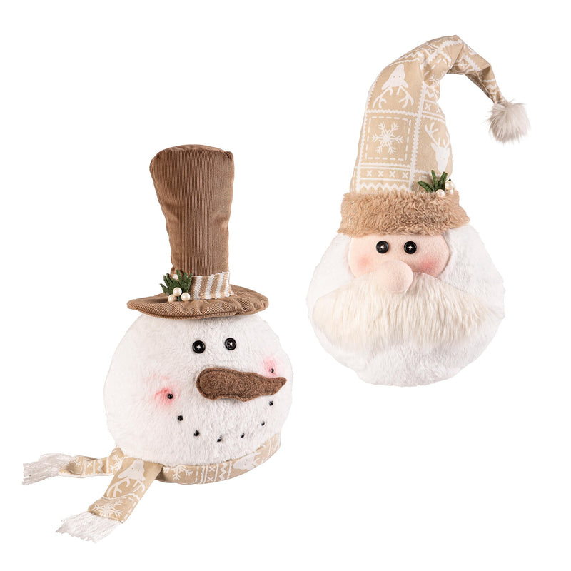 Fabric Christmas Character Face Table Décor,8tan474