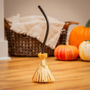 Haunted House Broom with Movement Fabric Table Décor, 19"H