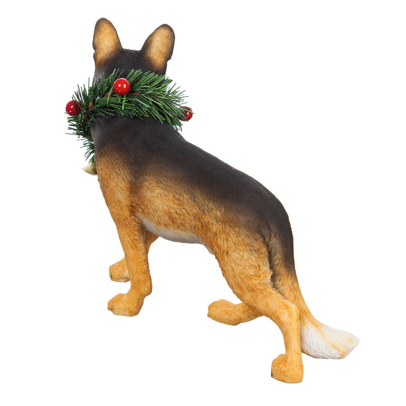 Polyresin Dog with Wreath Tabletop Décor, 5 Assorted,8tar390