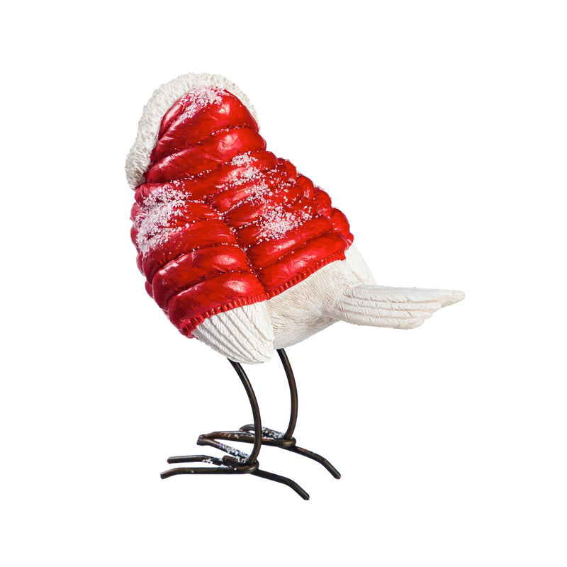 Resin Snowbird with Red Coat Tabletop Décor, 3 Asst,8tar436