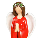 10" Resin Angel with Holly Berries Table Décor, 2 Asst., Joy/Noel