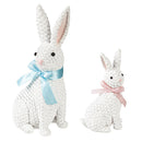 Resin Bunny with Bow Tabletop Décor, Set of 2