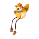 6.75" Resin Autumn Harvest Birds with Dangling Legs Table Decor Set,8tar658