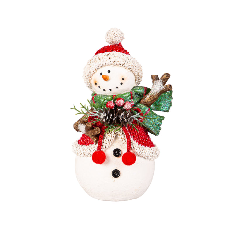 7.25" Resin Snowman with Artificial Table Décor,8tar667