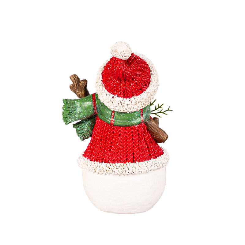 7.25" Resin Snowman with Artificial Table Décor,8tar667