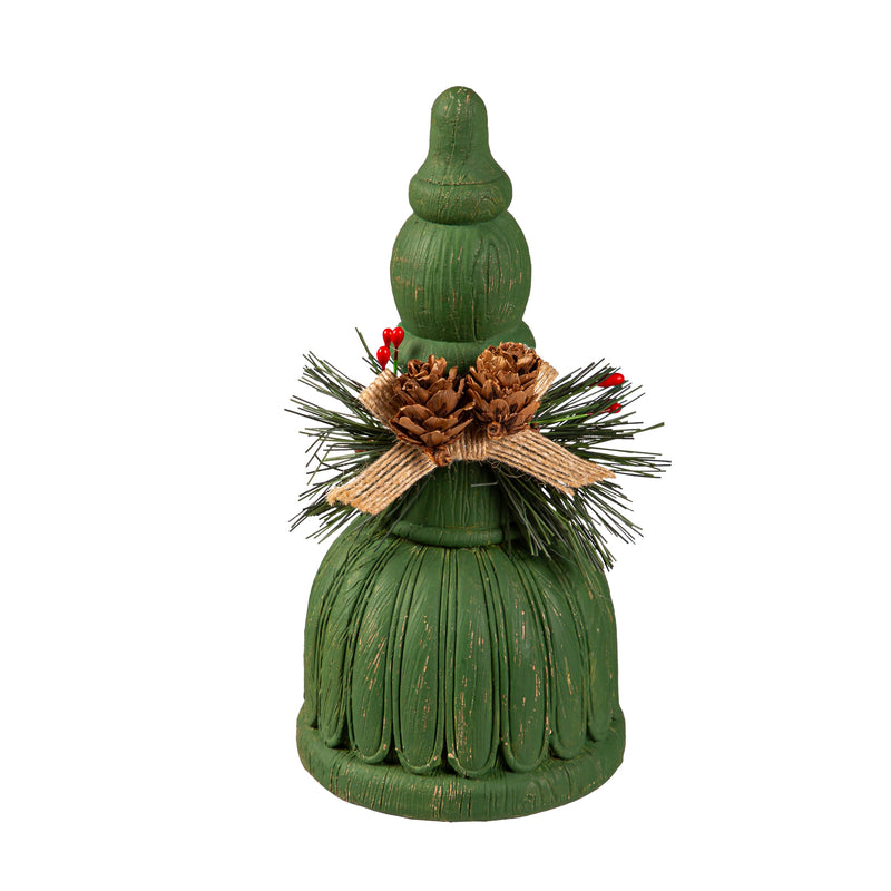 7.5" Resin Bell with Artificial Table Décor,8tar684