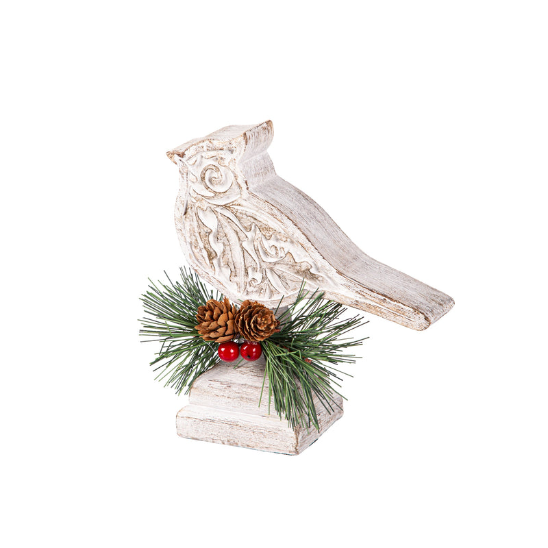 Resin Embossed Bird with Artificial Table Décor Set,8tar686