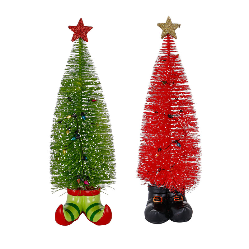 10.5" Bottle Brush Christmas Tree with Legs Table Décor,8tar711