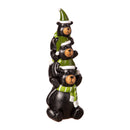 8" Resin Stacked Black Bear Table Decor,8tar720