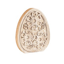 5" Wood Egg Shaped Tabletop Decor, 2 Asst